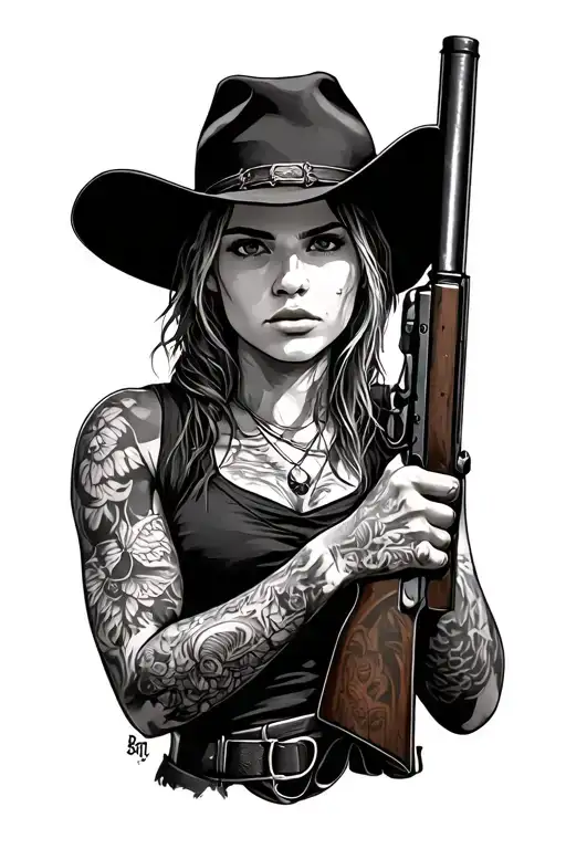 Sadie Adler Red Dead Redemption 2 With Rifle