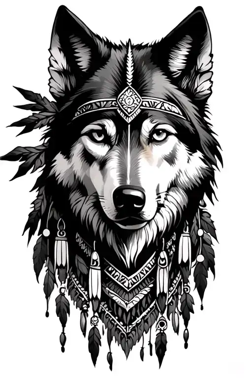 Native American Princess Wolf Link