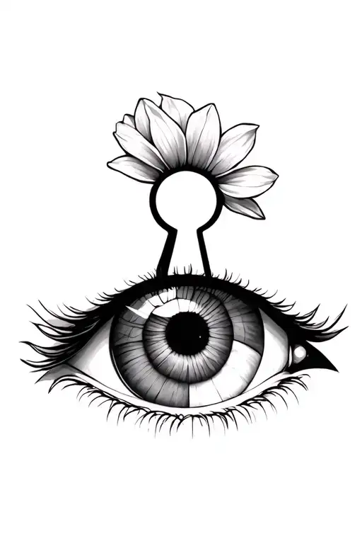 Eye On Keyhole Flower Blooming