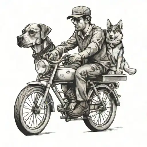 A Teacher Riding A Bike With A Dog On The Back