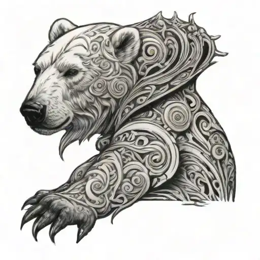 Polar Bear Trident Being Held