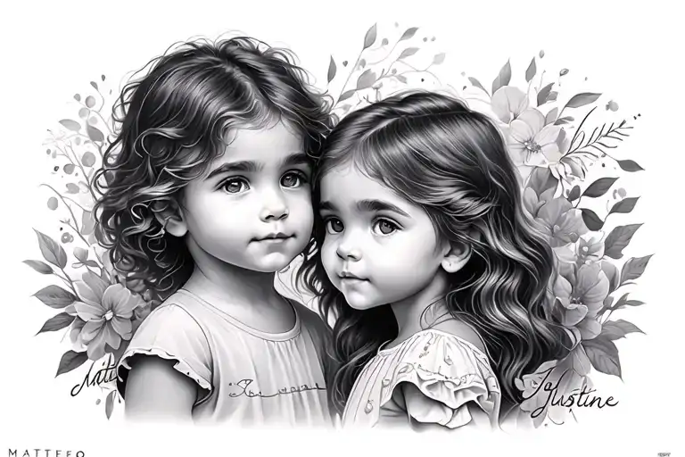 Names Of Two Children Matteo And Justine