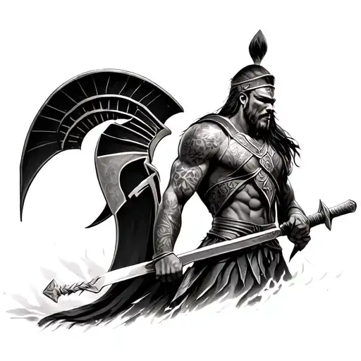 Spartan Warrior With