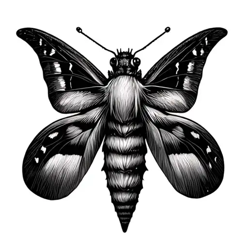 Moth With Bobby Pin Through Its Wing Left One