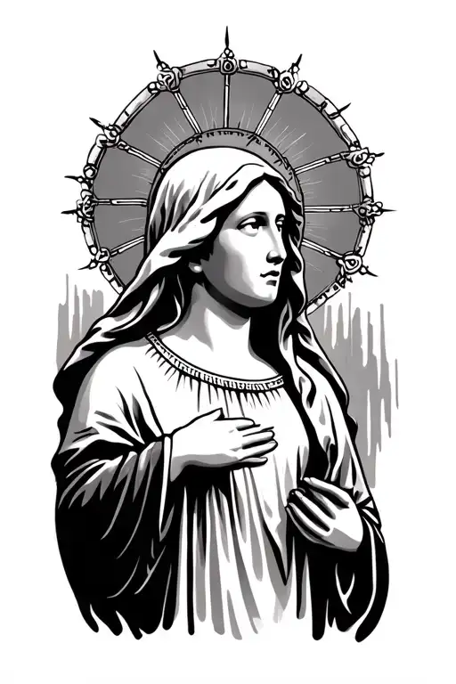 Virgin Mary Looking Up