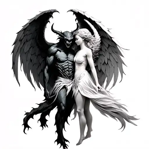 Demon And Angel Together