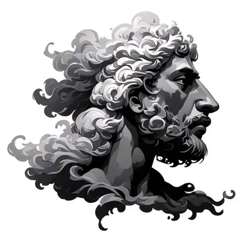 Greek Gods With Clouds And Shadows