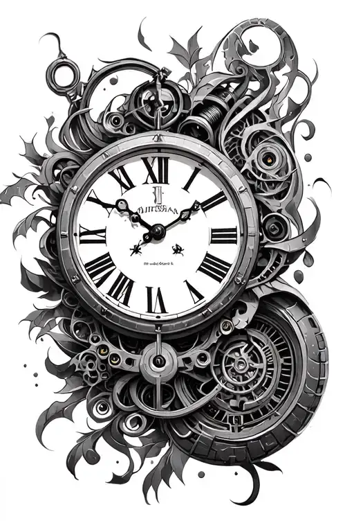 Clock Bio Mechanical Sleeve