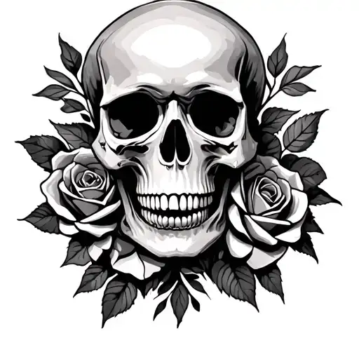 Skull With Roses