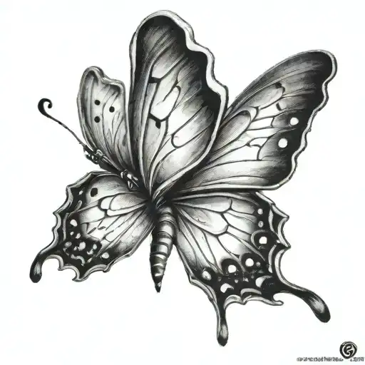 Butterfly With Semicolon Inside