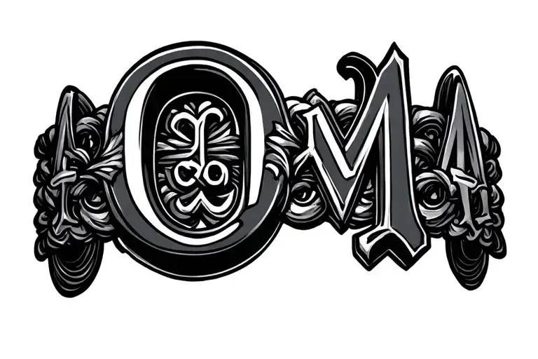 Ankel Bracelet With A O And A M