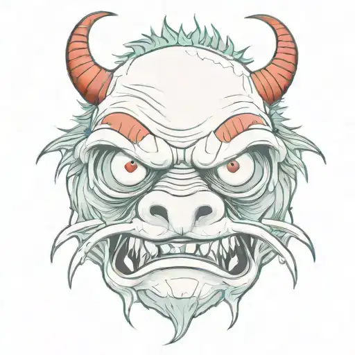 A Green Monster With Red Eyes