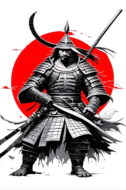 The Red Sun And The Samurai Warrior