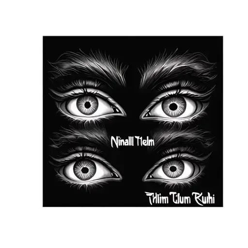 Nimali Nelum Thilini Ruhi Name Tattoo Design So That Two Eyes Apper On Either Side Of The Names