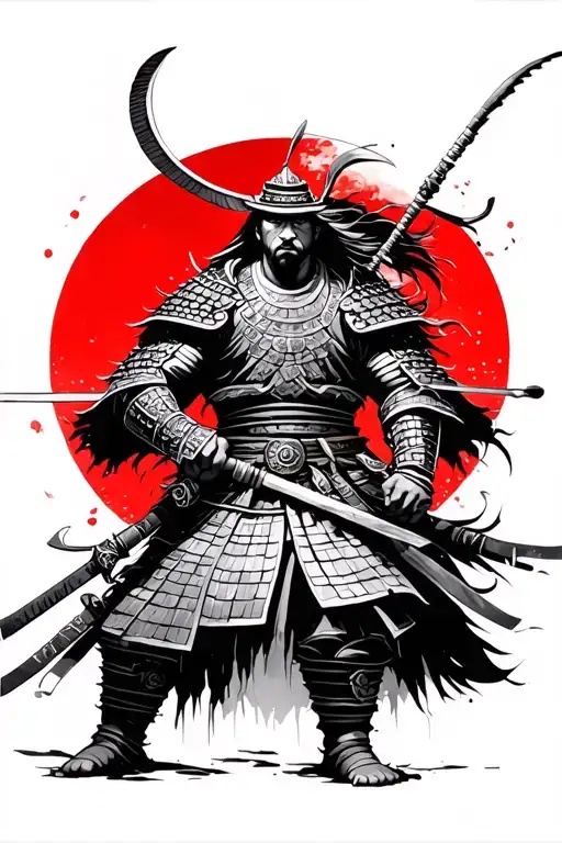The Red Sun And The Samurai Warrior