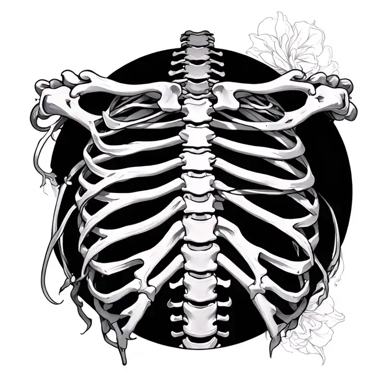 Spine And Ribcage Fine Line