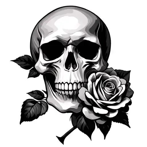 Skull And Rose