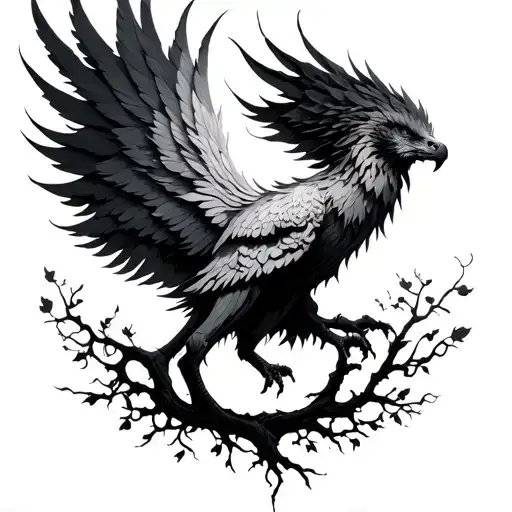 Phoenix Rising With The Tree Of Life