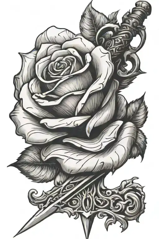 Sword Cutting The Rose