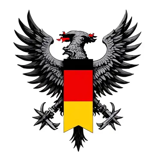 Rammstein Logo With Flag Germany