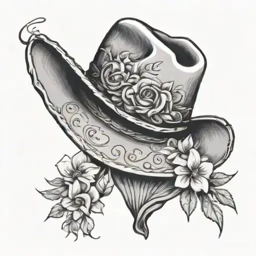 Cowboy Hat With Flowers Growing