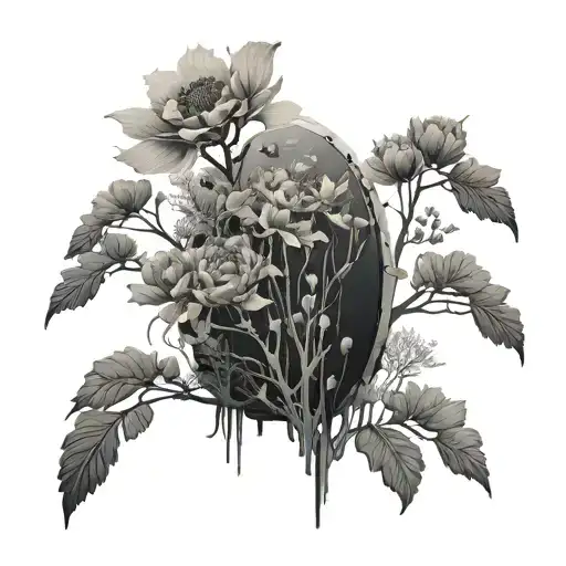A Futuristic Landscape Inspired By Death Stranding Featuring Intricate Flower Details