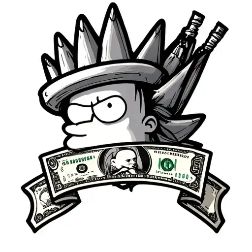 Bart Anime Money
