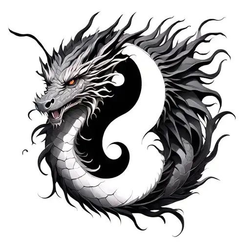 Dragon In Ying Yang