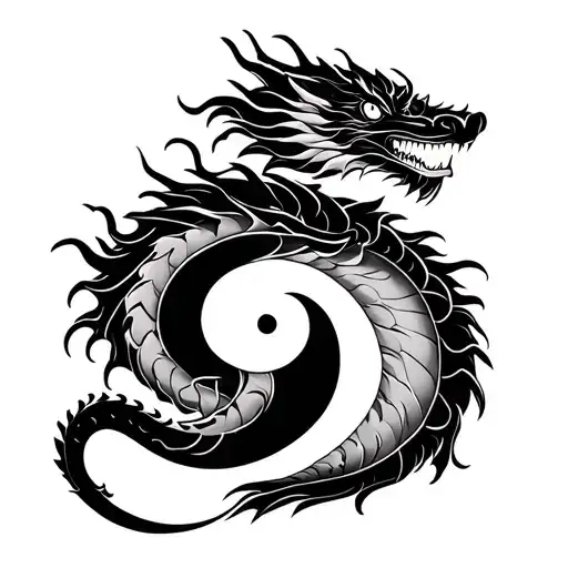 Dragon In Ying Yang