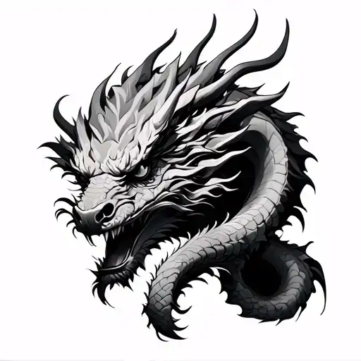 Dragon Wrapping Zeus's Face