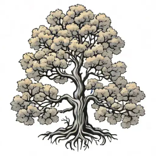 Mustard Tree With Flowers Of Fire