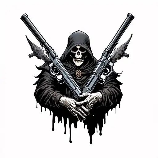 Grim Reaper With Gun