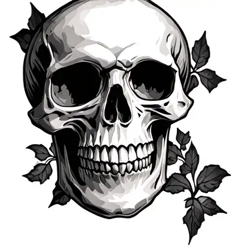 Scrabble Tile Patterned Skull