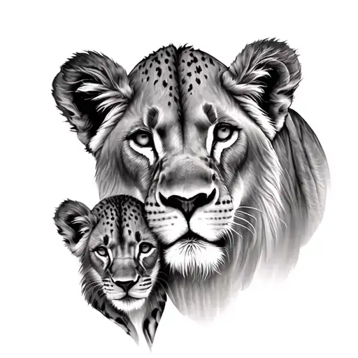 Lioness And Cub