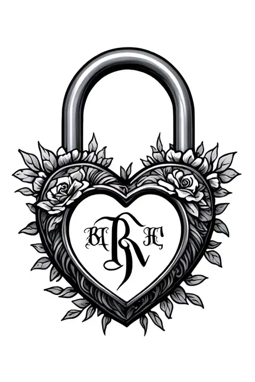 Monogram With Letters Macey In Heart Shaped Lock