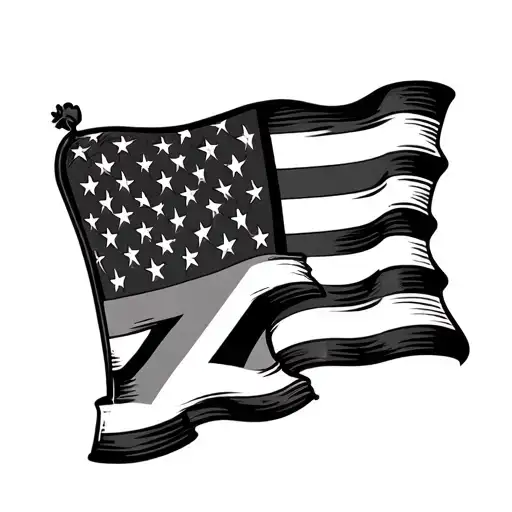 American Flag And South African Flag Intertwined