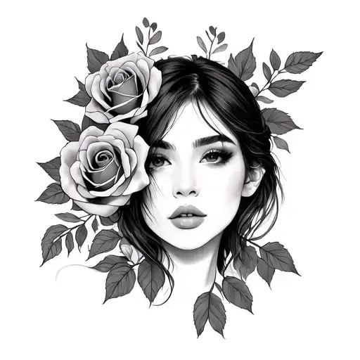 Aitana With Roses