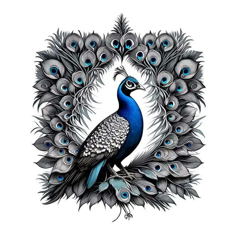 Peacock Perched Regally