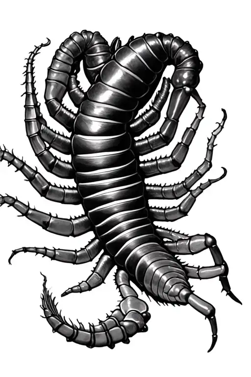 Centipede Wrapping Around Clavicle Bone Incorporated
