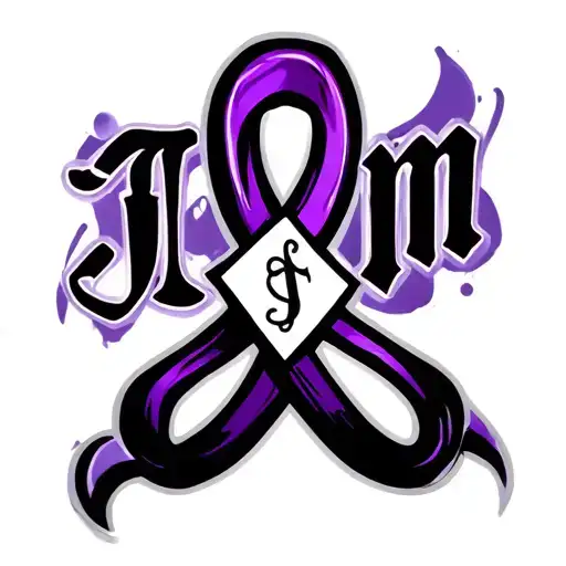 Purple Cancer Sign With Name Jim
