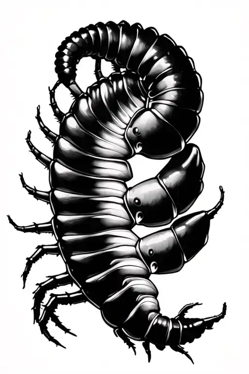 Centipede Wrapping Around Clavicle