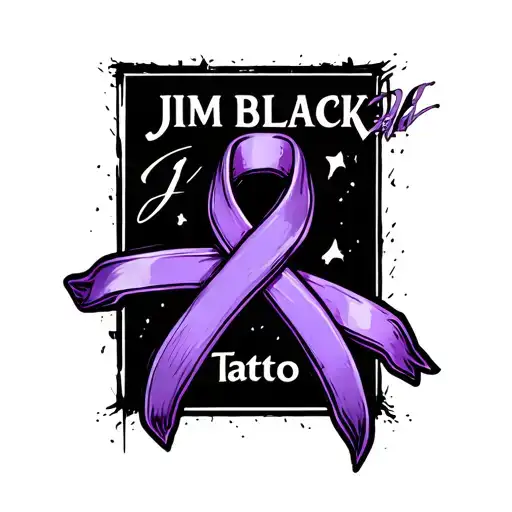 Purple Cancer Sign With Name Jim