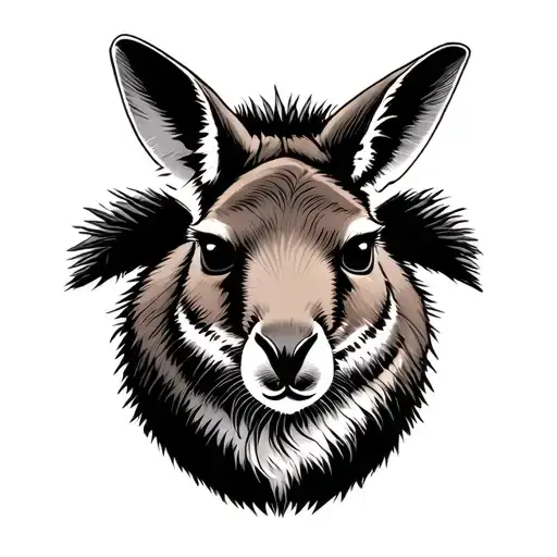 Kangaroo Holding A Scotch