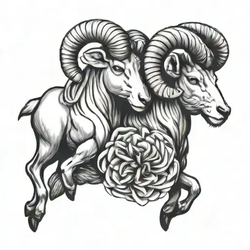 Leo And Aries Together Tattoo Design