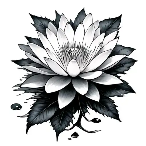 Water Lily And Cosmos