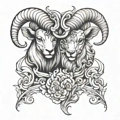 Aries And Leo Tattoo Design