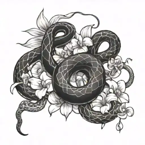 Snakes And Orchids Intertwined