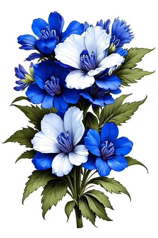 Texas Blue Bonnets Incorporated Into The Design