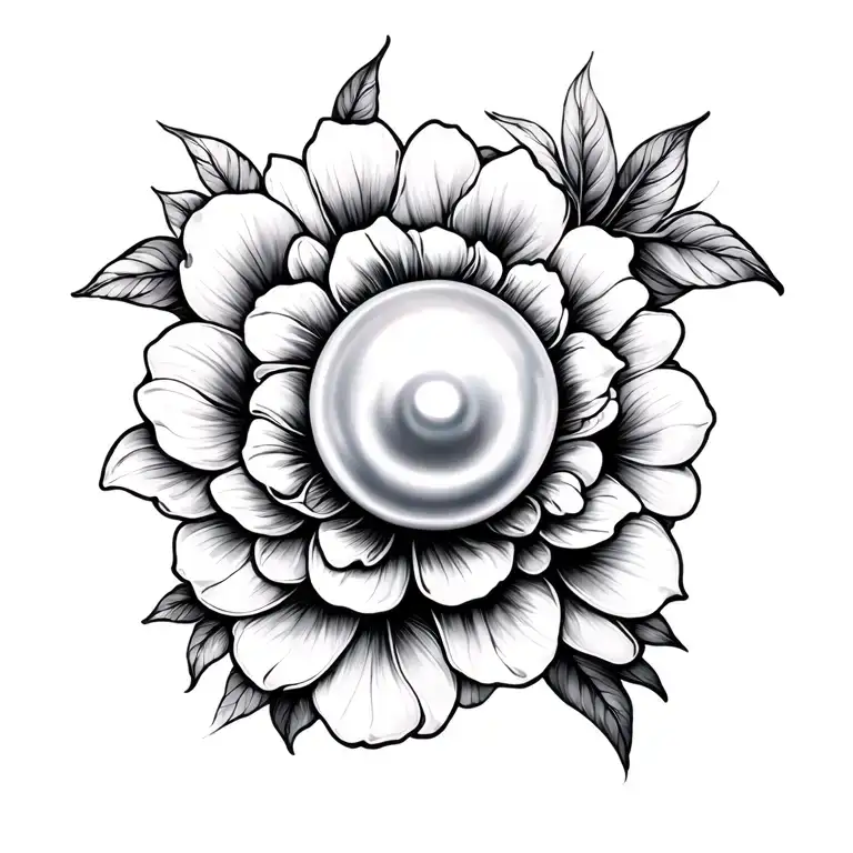 Fine Line Pearl Tattoo Design