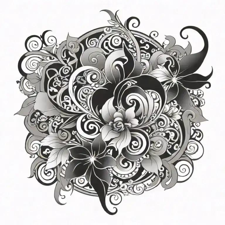 Dainty Neo Tribal And Cybersigilism Inspired Design Full Back Design Featuring A Lower Back